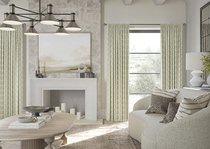 Orla Kiely Jumbo Linear Stem, Pebble - Made to Measure Curtains - Image 3